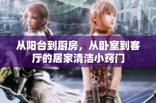 从阳台到厨房，从卧室到客厅的居家清洁小窍门