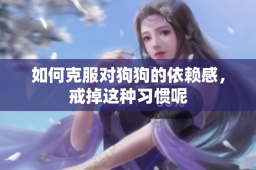 如何克服对狗狗的依赖感，戒掉这种习惯呢