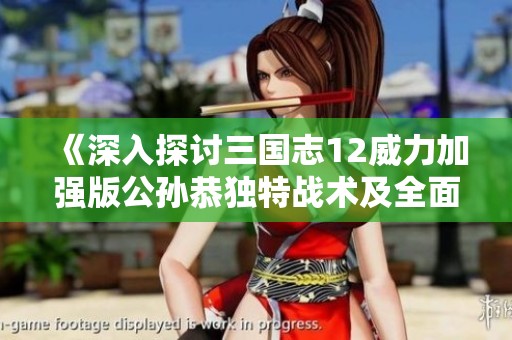 《深入探讨三国志12威力加强版公孙恭独特战术及全面攻略策略》